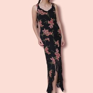 Y2k Jenny Helene Floral Tank Skirt Set Lace Hem